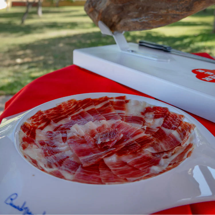 BEHER Tray 100% Ibérico Jamon (Ham), Machine-Sliced, - 2.0 oz