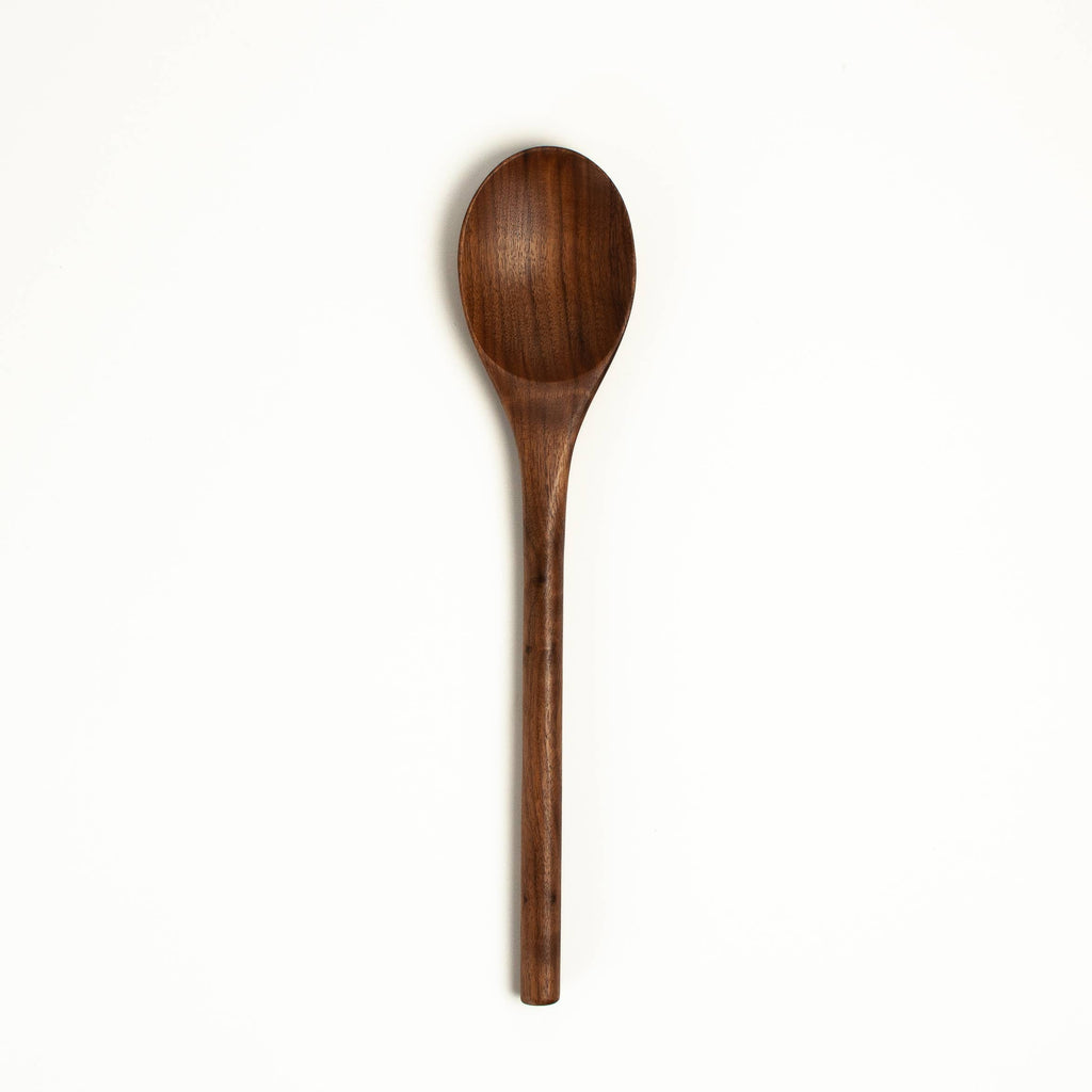 12’’ Walnut Wooden Oval Spoon by JBrody & Co