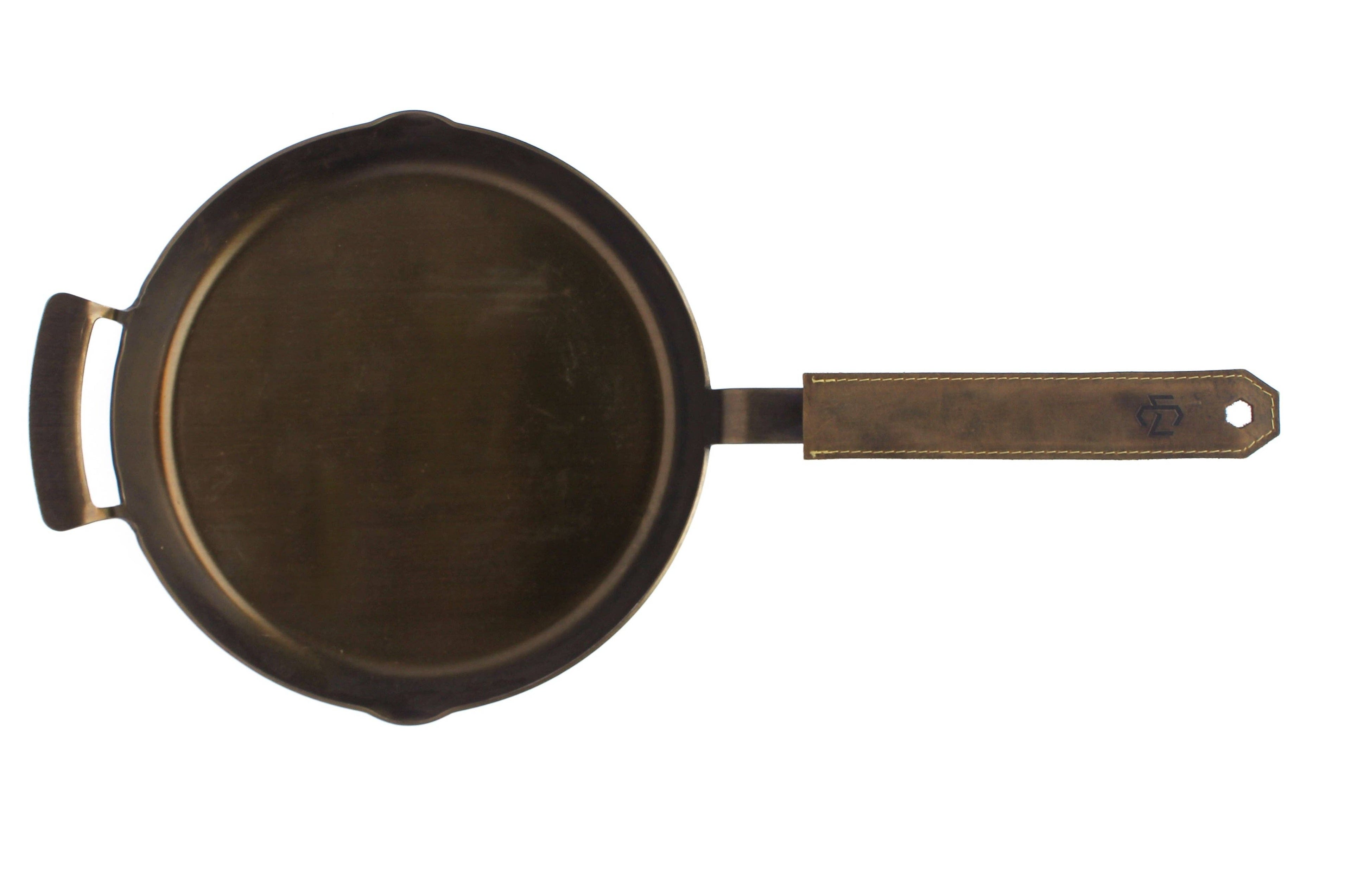 10" / 12" Leather Skillet Sleeve by Cast-A-Way Carbon