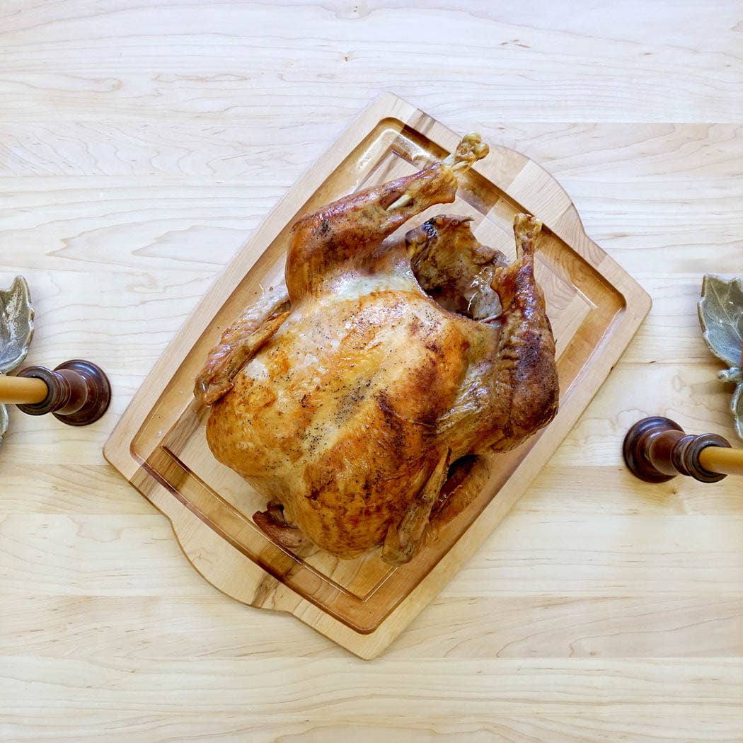 JK Adams Farmhouse Carver Maple Carving Board with Handles