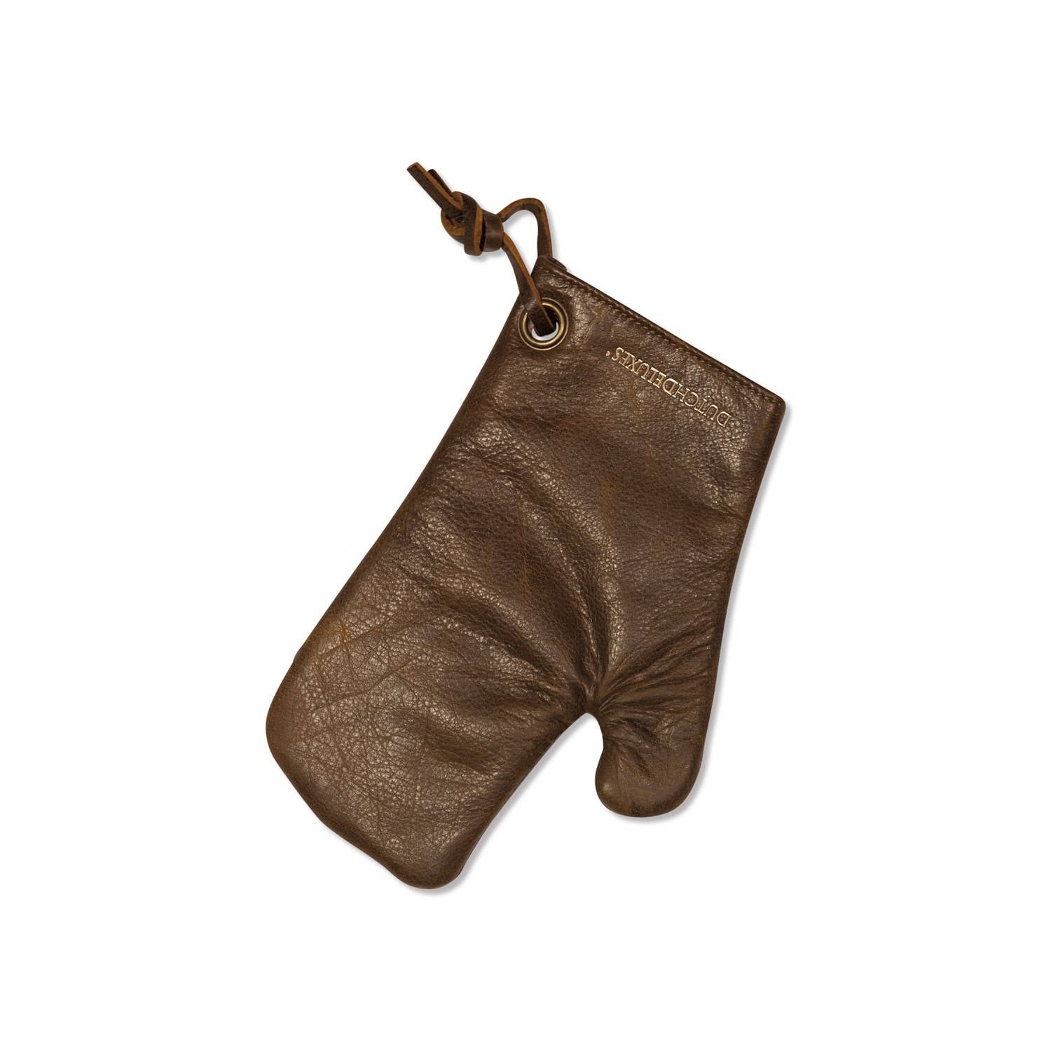 Dutch Deluxes Oven Glove/Mitt Vintage Leather Brown