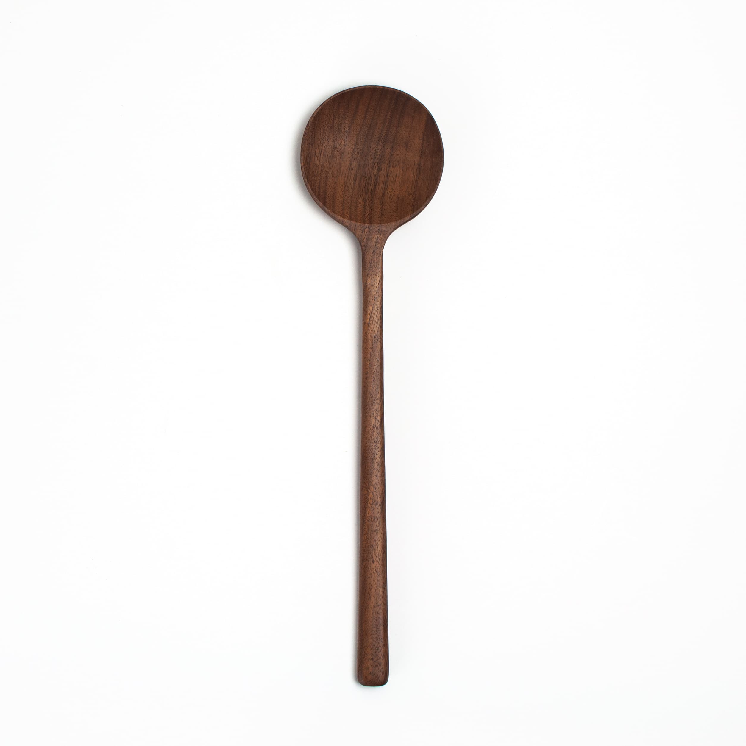 12’’ Walnut Wooden Round Spoon by JBrody & Co