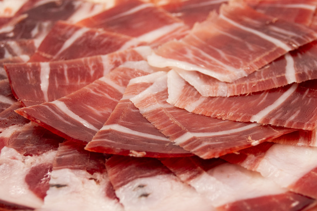 BEHER Hand Knife-Sliced Plate 100% Ibérico Ham (Jamón) - 3.0 oz