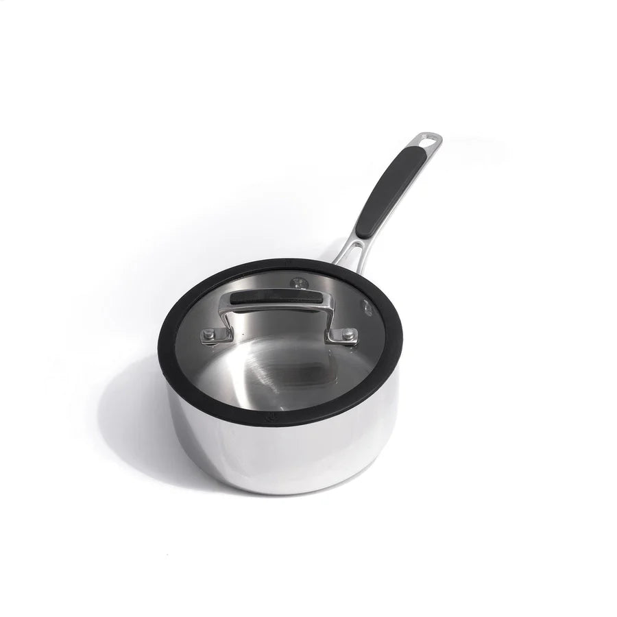 Lacor: Trimetal Saucepan w/lid - 1.3-Quart