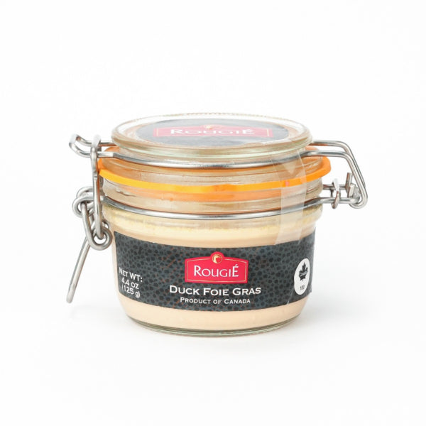 Rougie Whole Duck Foie Gras with Armagnac Mi-cuit , Medium Jar 4.4 oz
